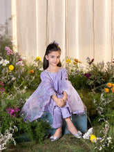 Hania’s Eid Twinning Charm by Mona – Lavender Chikankari Jacquard HEC10