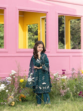 Hania’s Eid Twinning Charm by Mona – Emerald Chikankari Jacquard HEC13