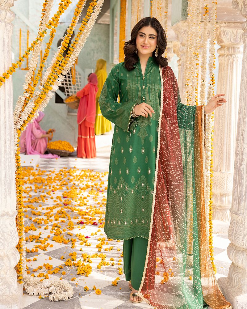 Zeenat-e-Eid Jacquard Lawn Collection by Mona MZE3