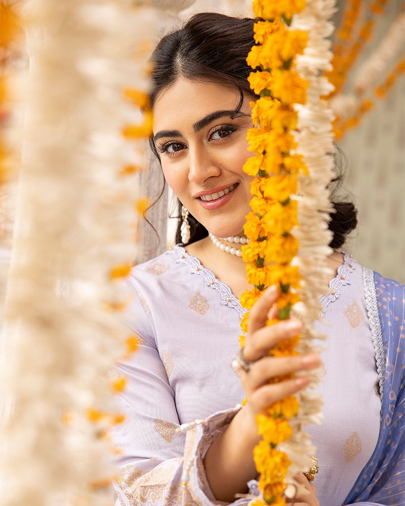 Zeenat-e-Eid Jacquard Lawn Collection by Mona MZE1