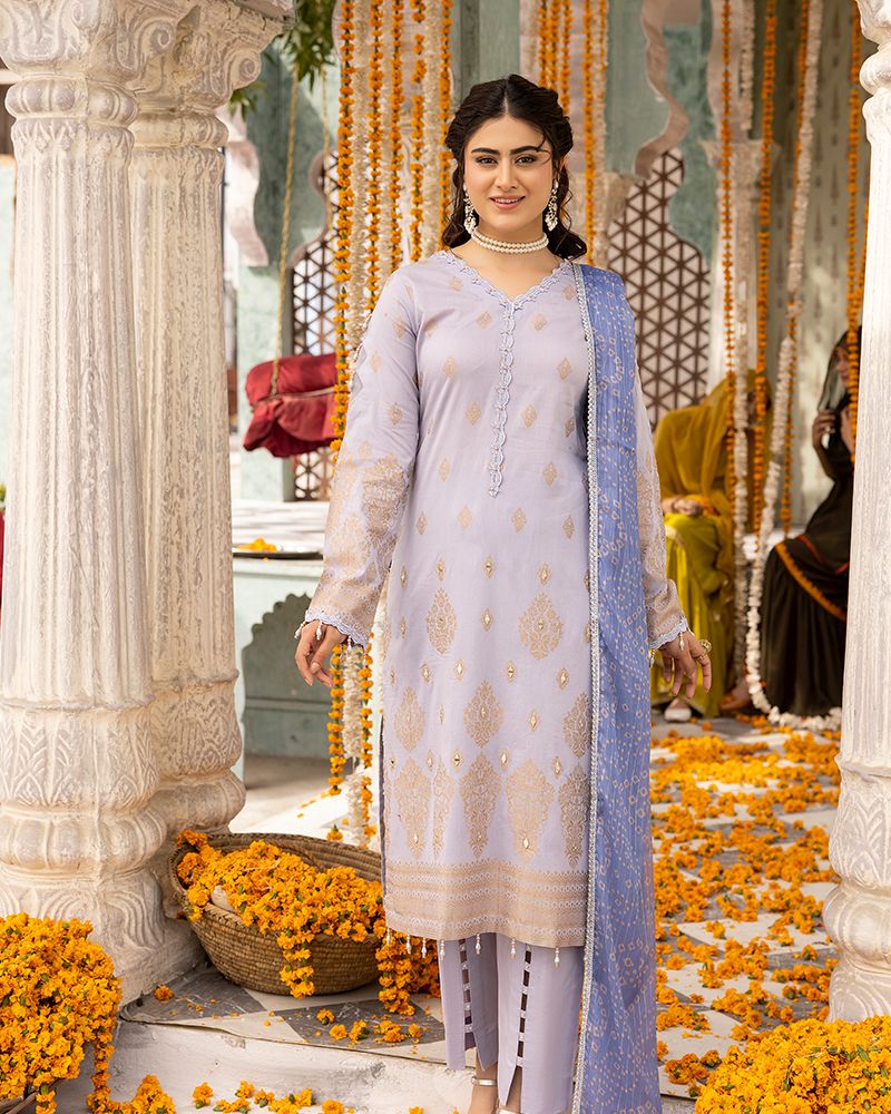 Zeenat-e-Eid Jacquard Lawn Collection by Mona MZE1