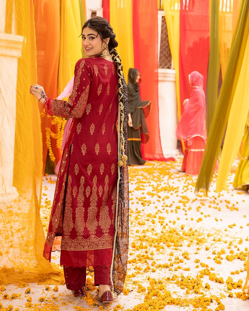Zeenat-e-Eid Jacquard Lawn Collection by Mona MZE6