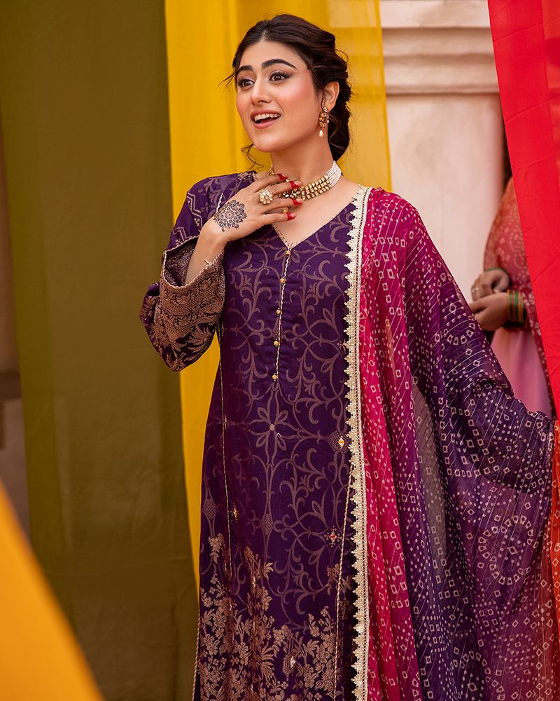 Zeenat-e-Eid Jacquard Lawn Collection by Mona MZE2