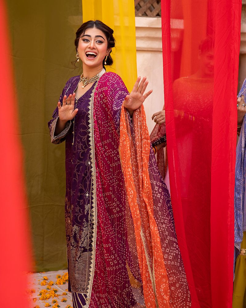 Zeenat-e-Eid Jacquard Lawn Collection by Mona MZE2