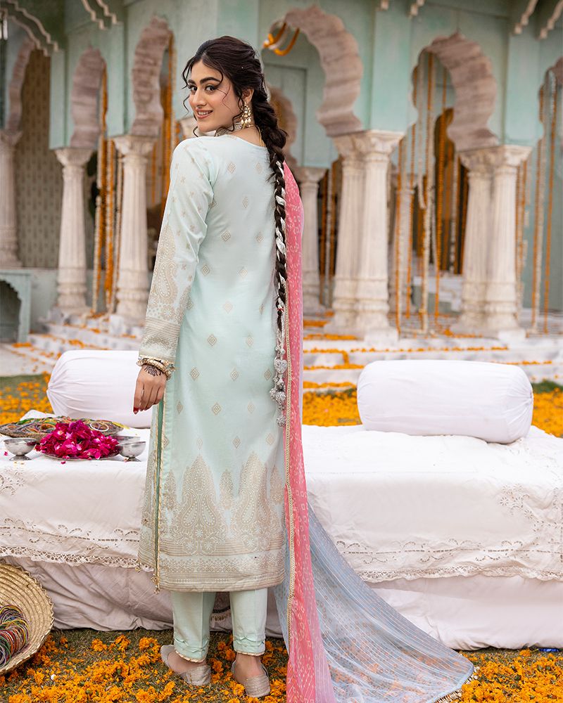 Zeenat-e-Eid Jacquard Lawn Collection by Mona MZE5