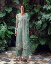 Mushq Ayla 4pc Hand-Embellished Mint Net Formal Suit