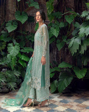 Mushq Ayla 4pc Hand-Embellished Mint Net Formal Suit