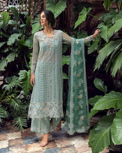 Mushq Ayla 4pc Hand-Embellished Mint Net Formal Suit