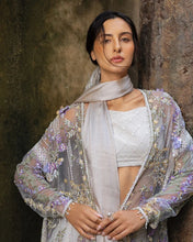 Mushq Elara 4pc Hand-Embellished Lilac Net Formal Suit