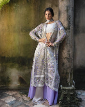 Mushq Elara 4pc Hand-Embellished Lilac Net Formal Suit
