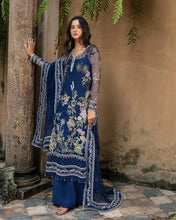 Mushq Naira Hand-Embellished Navy Net Formal Suit