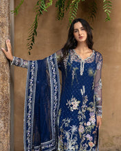 Mushq Naira Hand-Embellished Navy Net Formal Suit