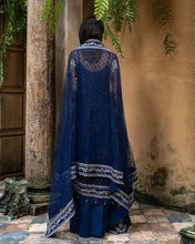Mushq Naira Hand-Embellished Navy Net Formal Suit