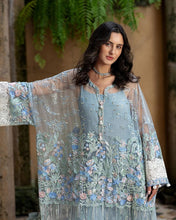 Mushq Zoya 4pc Hand-Embellished Grey Net Formal Suit