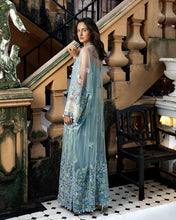 Mushq Zoya 4pc Hand-Embellished Grey Net Formal Suit