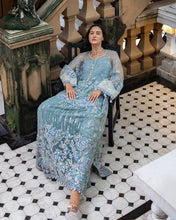 Mushq Zoya 4pc Hand-Embellished Grey Net Formal Suit