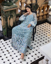 Mushq Zoya 4pc Hand-Embellished Grey Net Formal Suit