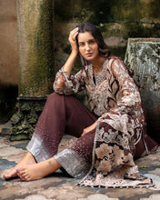 Mushq Maira Hand-Embellished Brown Net Formal Suit