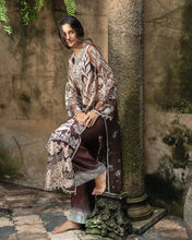 Mushq Maira Hand-Embellished Brown Net Formal Suit