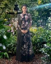 Mushq Raina 3pc Black Embroidered Net Formal Suit