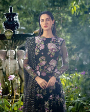 Mushq Raina 3pc Black Embroidered Net Formal Suit