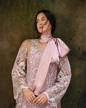 Mushq Inaya 3pc Hand-Embellished Blush Pink Net Formal Suit