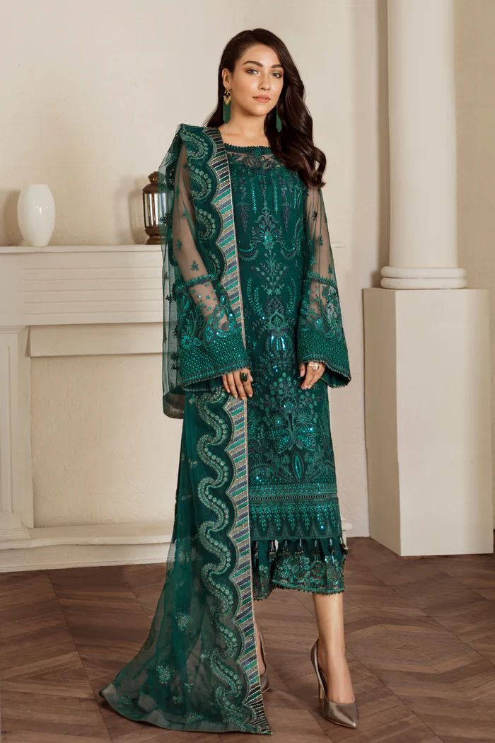 Baroque Net Formal Dress Frost Green BQF18