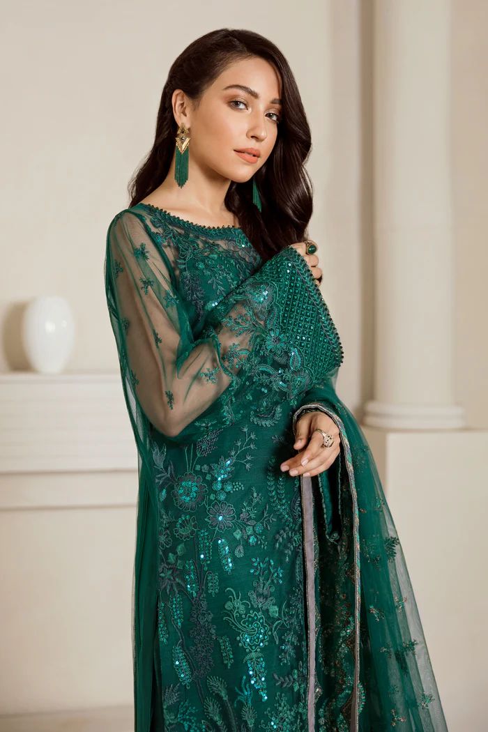 Baroque Net Formal Dress Frost Green BQF18