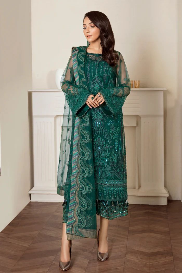 Baroque Net Formal Dress Frost Green BQF18