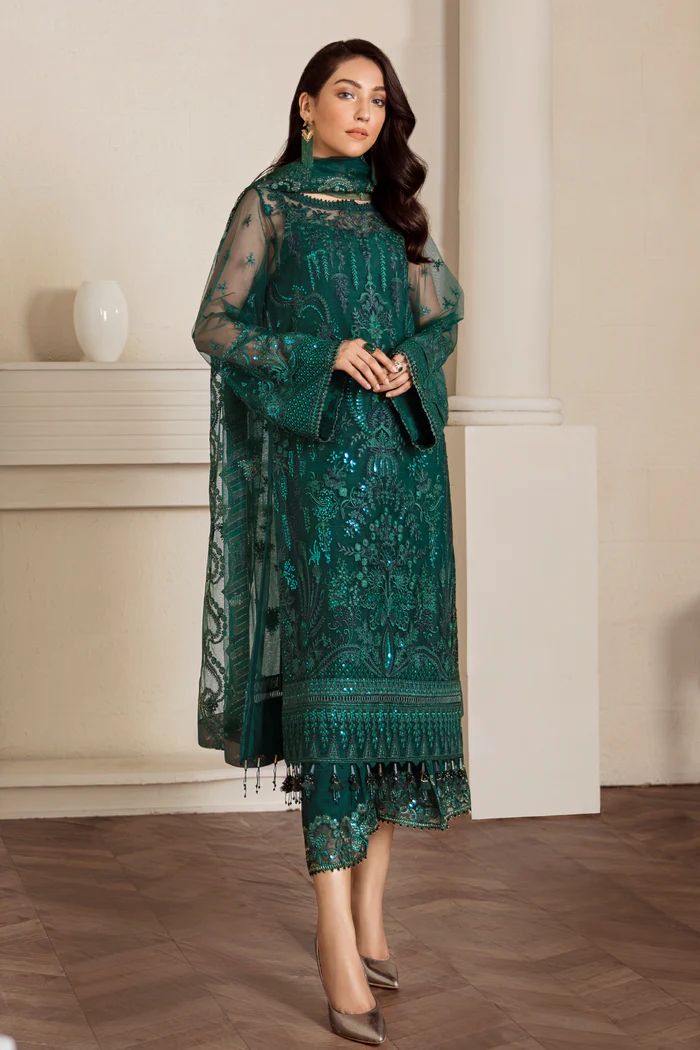 Baroque Net Formal Dress Frost Green BQF18