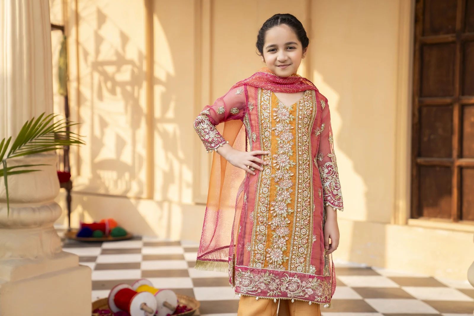 Arwah Organza Luxury Formal Dress For Women and Girls VA2
