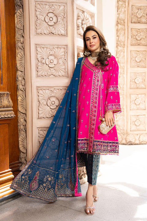 3pc Ready to Wear Raw Silk Dress by Gul Warun GRS20