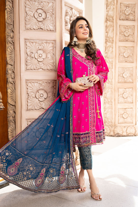 3pc Ready to Wear Raw Silk Dress by Gul Warun GRS20