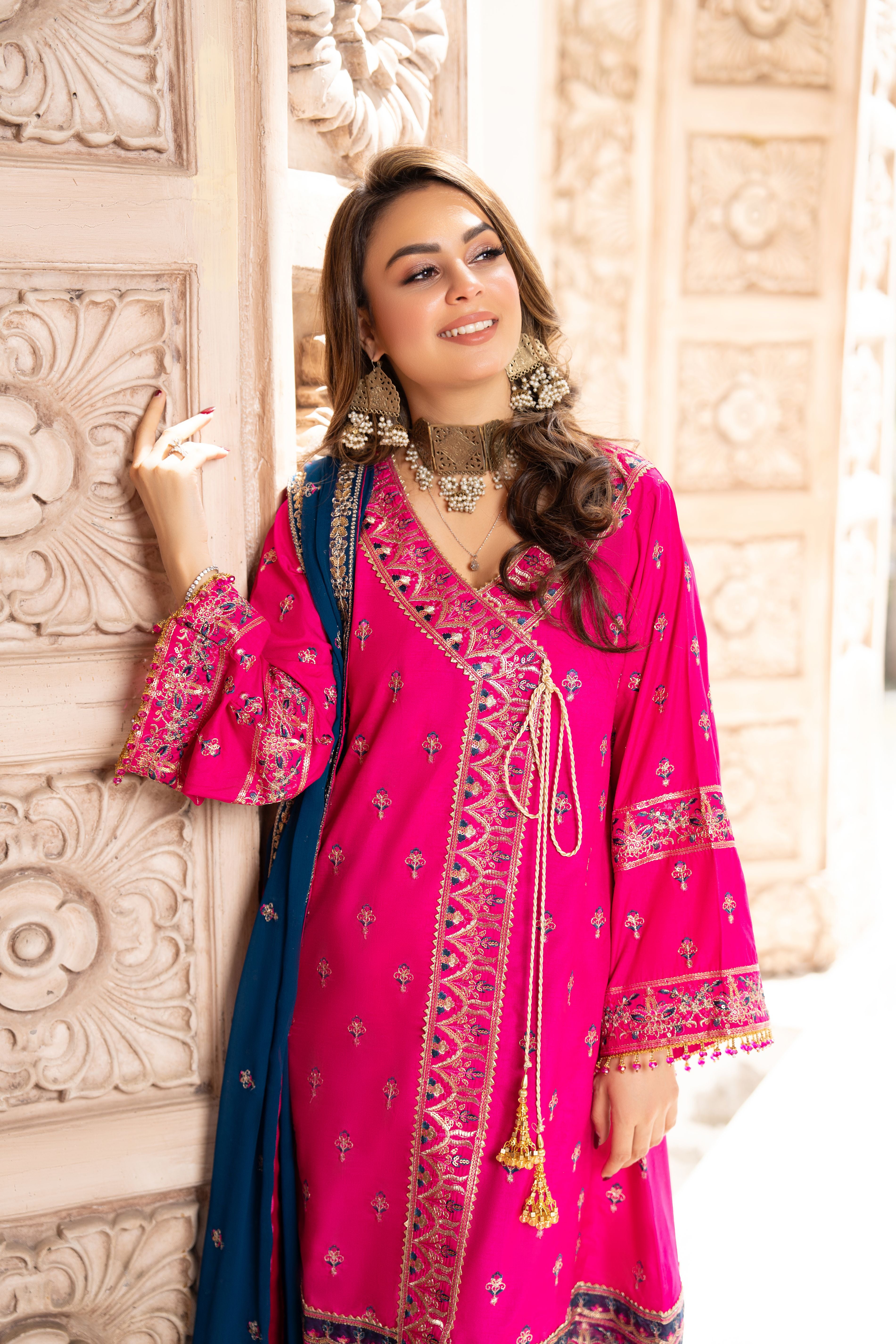 3pc Ready to Wear Raw Silk Dress by Gul Warun GRS20