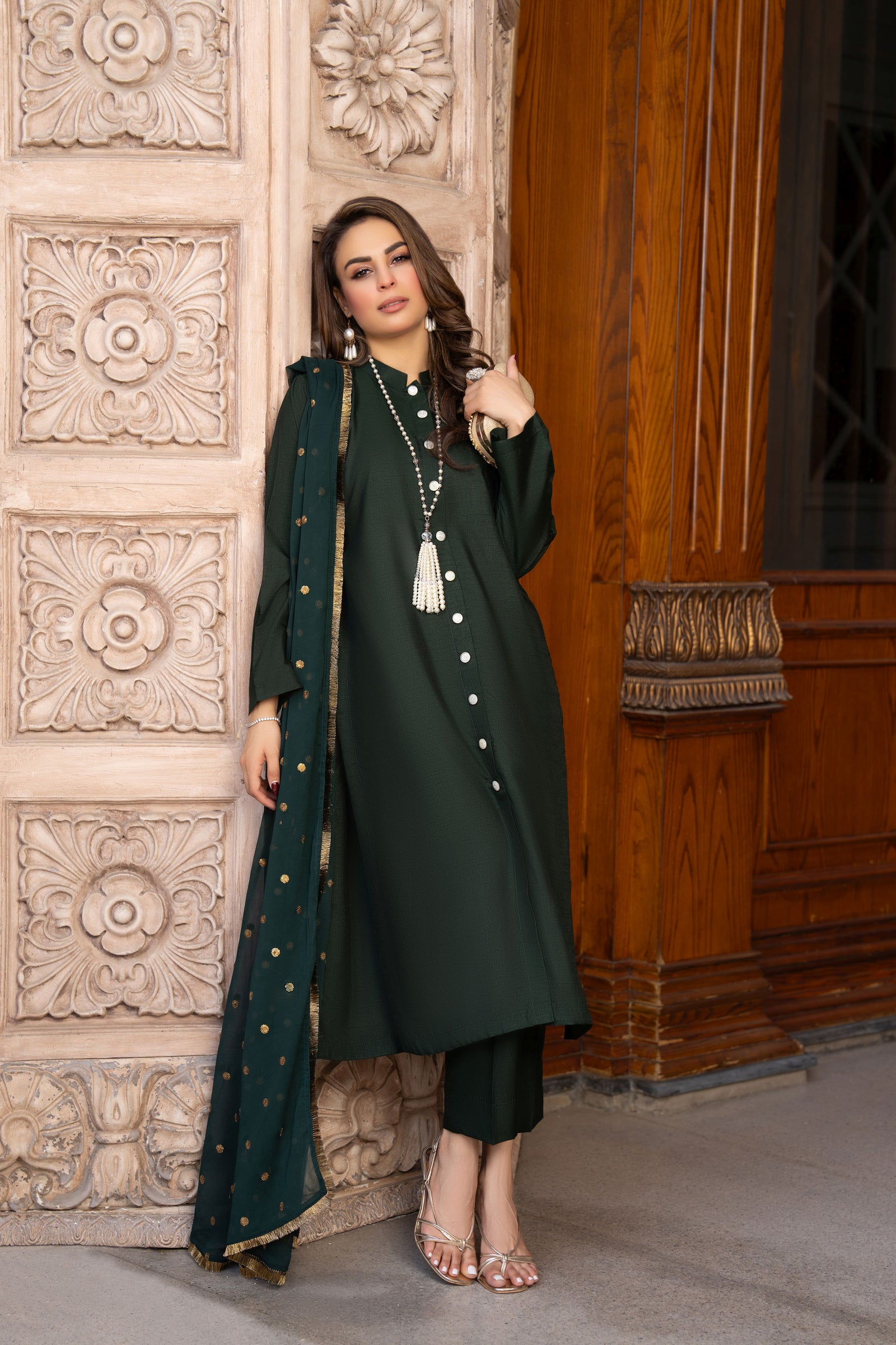 3pc Ready to Wear Raw Silk Dress by Gul Warun GRS13 3pc Ready to Wear Raw Silk Dress by Gul Warun GRS13