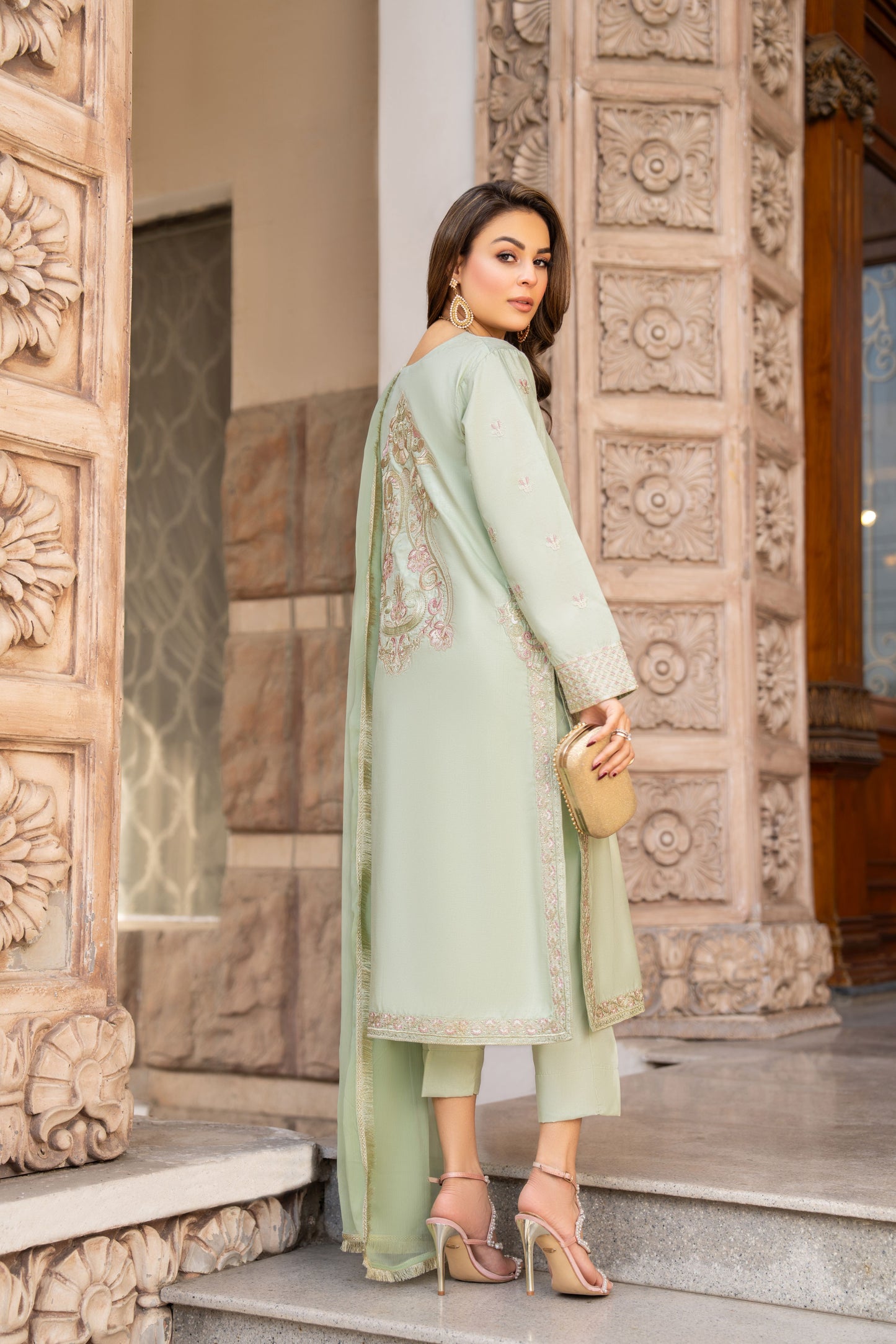 3pc Ready to Wear Raw Silk Dress by Gul Warun GRS12