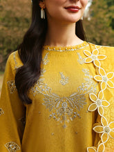 Hania’s Eid Twinning Charm by Mona – Mustard Chikankari Jacquard HEC8
