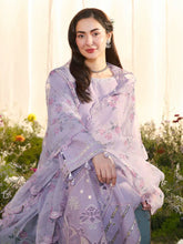 Hania’s Eid Twinning Charm by Mona – Lavender Chikankari Jacquard HEC10