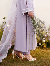 Hania’s Eid Twinning Charm by Mona – Lavender Chikankari Jacquard HEC10