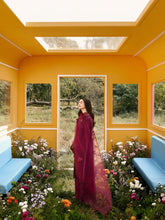 Hania’s Eid Twinning Charm by Mona – Berry Chikankari Jacquard HEC15