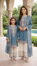 Zaiwa Sway3 3pc Cotton Farshi Shalwar Suit with Printed Dupatta