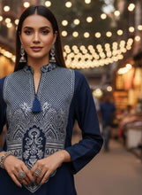 Zaiwa Linen Block Printed 2pc Winter Casual Co-Ord Set ZWL17