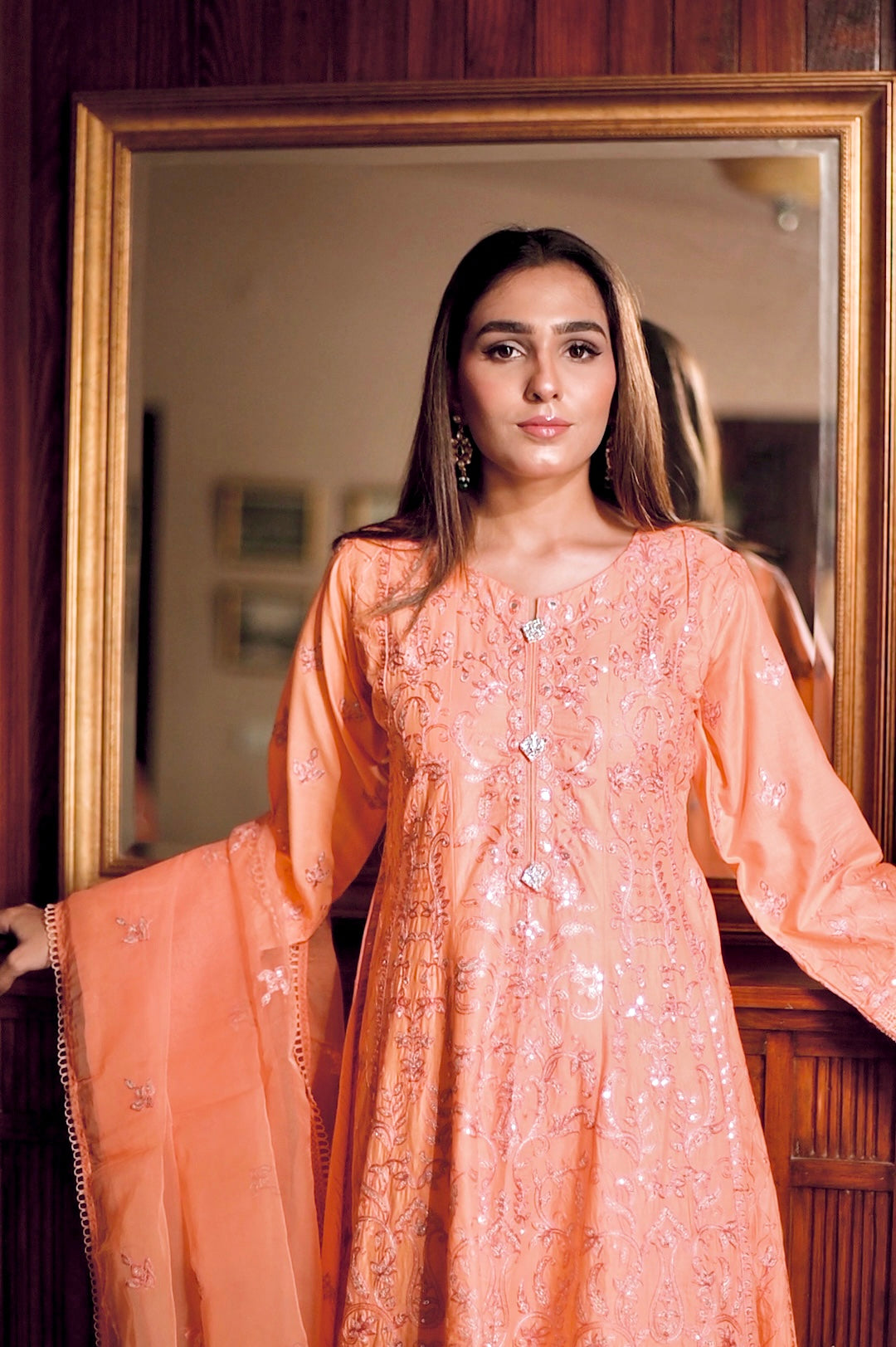 Cotton Embroidered Frock Y5