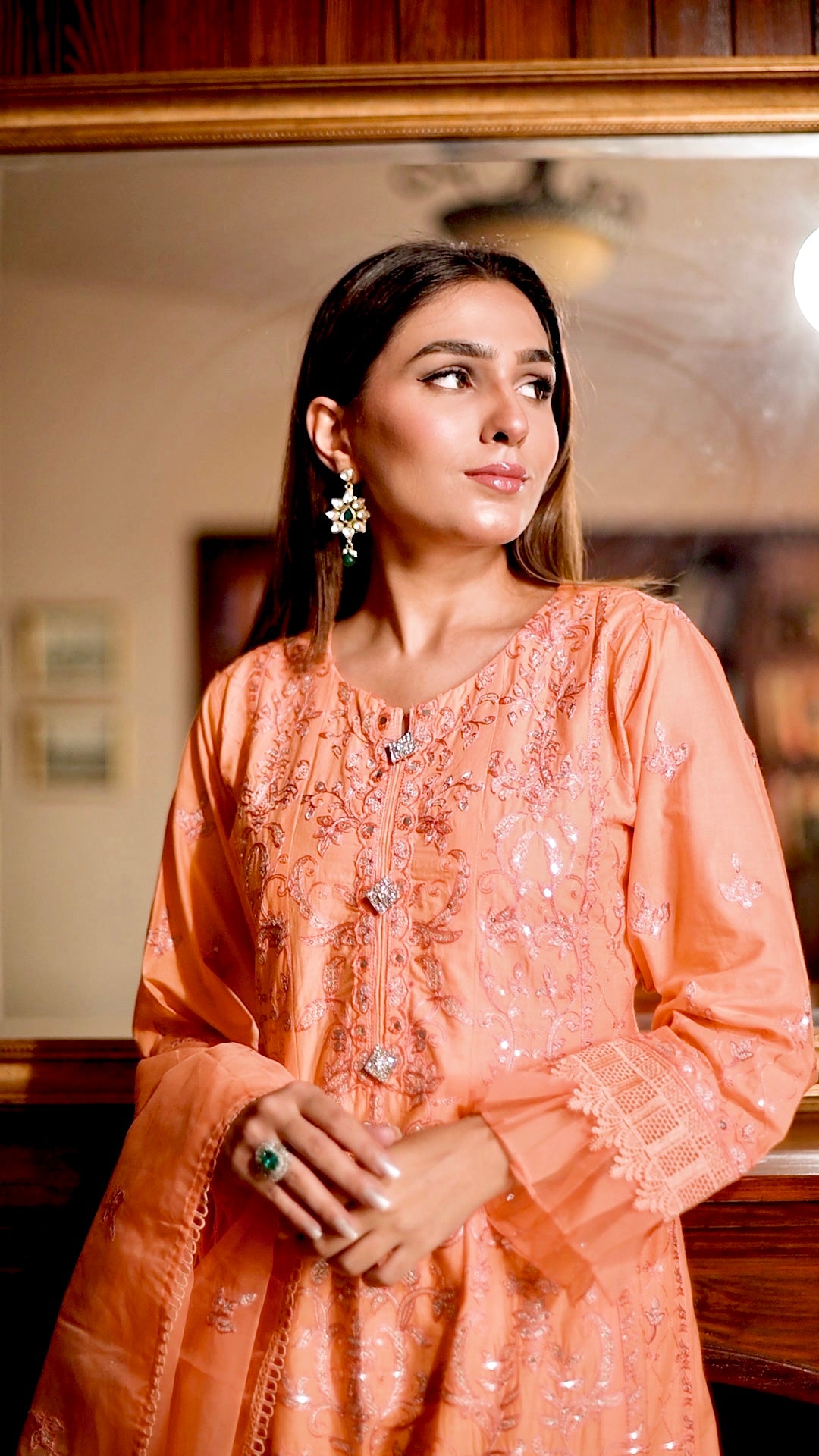 Cotton Embroidered Frock Y5