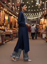 Zaiwa Linen Block Printed 2pc Winter Casual Co-Ord Set ZWL17