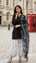Zaiwa 3pc Embroidered Cotton Farshi Shalwar Suit with Monar Dupatta – DZ4