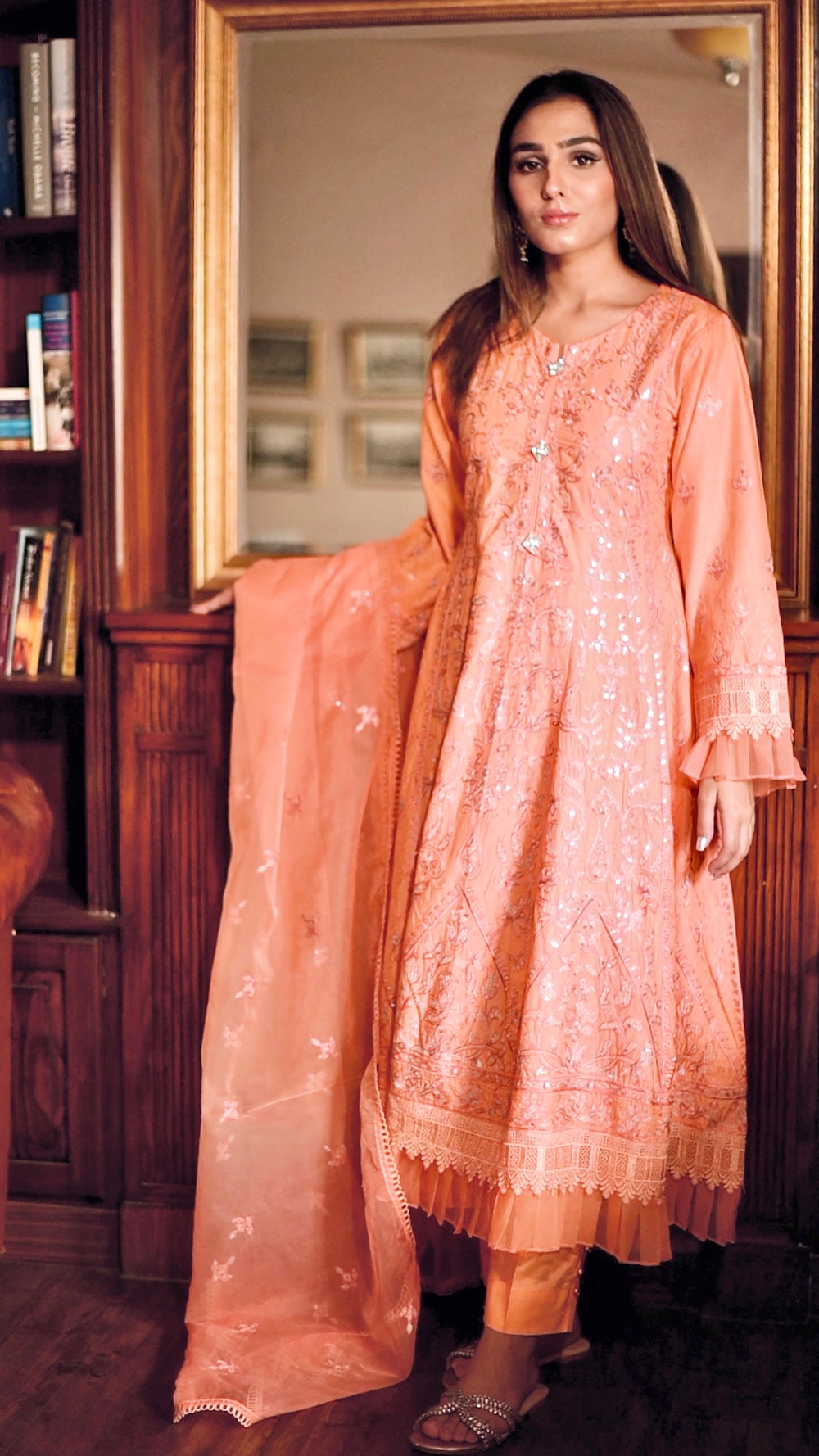 Cotton Embroidered Frock Y5