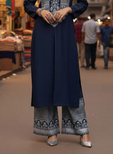 Zaiwa Linen Block Printed 2pc Winter Casual Co-Ord Set ZWL17