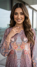 Sakeena Signature Kaftans – 2pc Printed Charmeuse Ready-to-Wear – Maheen CS8
