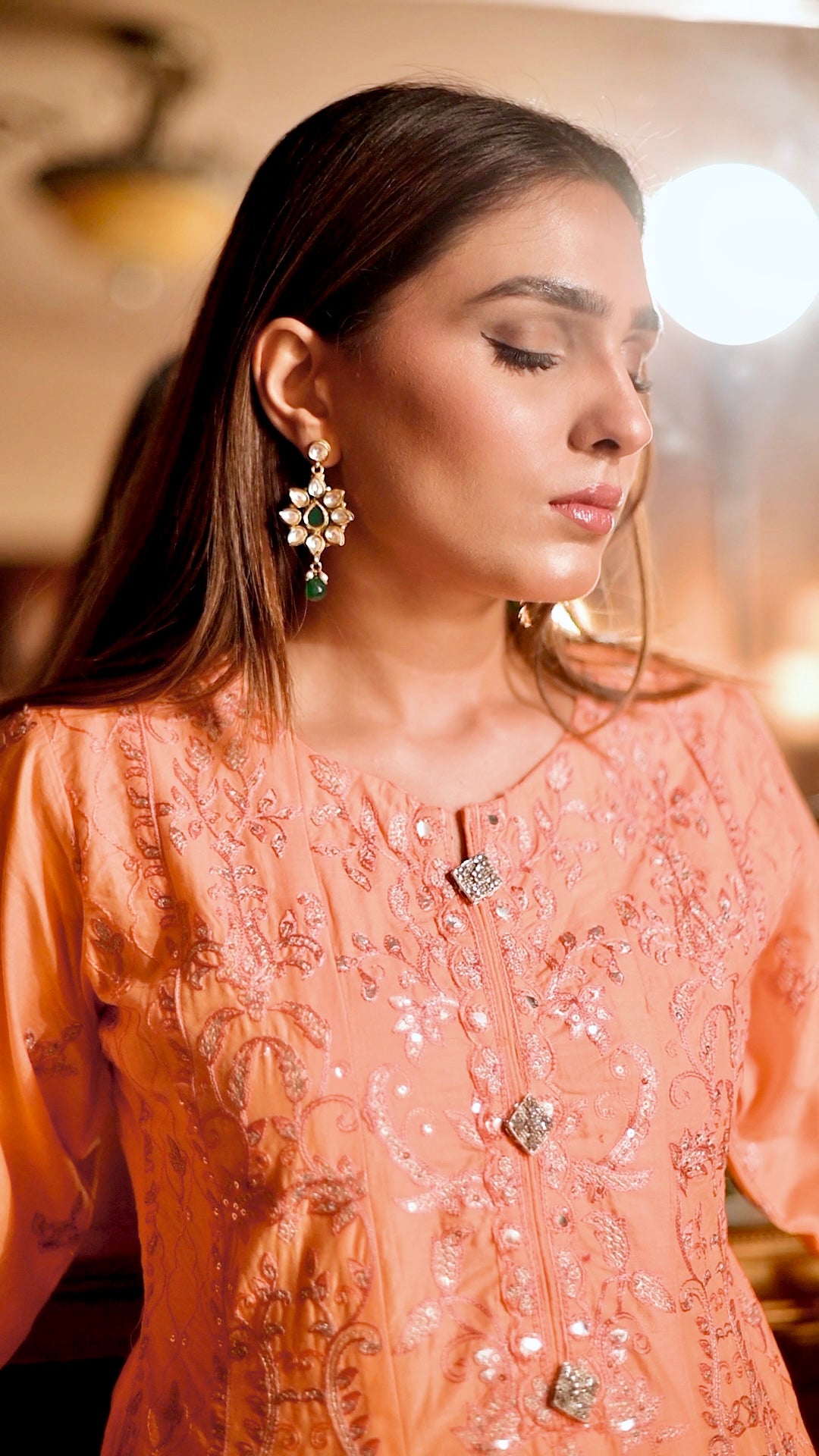 Cotton Embroidered Frock Y5